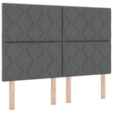 ZNTS Bed Frame in Dark Grey, 140x200 cm, Fabric 3344810