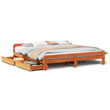 Bed frame without Mattress Wax Brown 180x200 cm Super King Solid Wood Pine 3309031