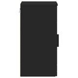 Bathroom Cabinet Wall-mounted with Door Black 30 x 31.5 x 61 cm 883345