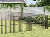 Dog Playpen 20 Panels Black Galvanised Steel 3209556