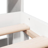 Bookcase Bed without Mattress White 180x200cm Solid Wood Pine 3322608