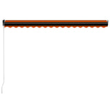 Manual Retractable Awning 450x300 cm Orange and Brown 3055195