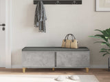 Hall Bench with Cushion Concrete Grey 100 x 38 x 46 cm 891539