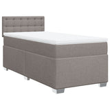 Box Spring Bed with Mattress Taupe 90x200 cm Fabric 3285789