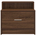 ZNTS Bedside Cabinets with Drawer 2 pcs Brown Oak 51x31x47 cm 858681