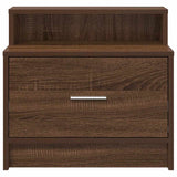 ZNTS Bedside Cabinets with Drawer 2 pcs Brown Oak 51x31x47 cm 858681