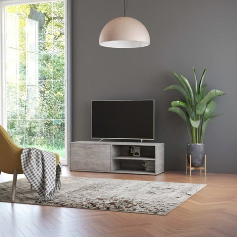ZNTS TV Cabinet Concrete Grey 120x34x37 cm Engineered Wood 801156