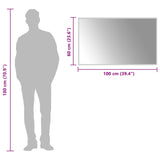 LED Bathroom Mirror Transparent 100 x 60 cm Tempered Glass 42045824