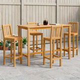 Outdoor Bar Set 5 pcs Natural Solid Teak Wood 3422501