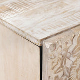 Bathroom Cabinet White 38 x 33.5 x 58 cm Solid Mango Wood 4018389