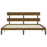 Bed Frame without Mattress Honey Brown 200x200 cm Solid Wood Pine 3193554