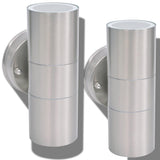 Outdoor LED Wall Lights 2 pcs Stainless Steel Up/Downwards 42415