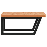 Basin Shelf Wall Mounted Steel and Solid Wood Beech 3302511