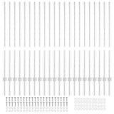 Embedded Fence Post 22 pcs Silver 160 cm Powder-Coated Steel 3335956