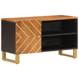 TV Cabinet Brown and Black 80x31.5x46 cm Solid Wood Mango 356798