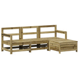 Garden Sofa Set Brown Vacuum pressure impregnated pinewood 4 Piece 3250803