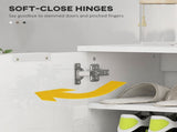 Five-Shelf Shoe Storage Cupboard - White T3398P328261