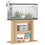 ZNTS Aquarium Stand Sonoma Oak 80x35x60 cm Engineered Wood 833578