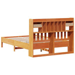Bookcase Bed without Mattress Wax Brown 160x200 cm Solid Wood Pine 3322905