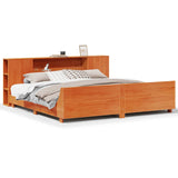 Bed Frame without Mattress Wax Brown 200x200 cm Solid Wood Pine 3323640