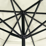 Garden Parasol with Aluminium Pole 600 cm Sand White 47370