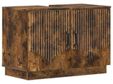 2 Piece Bathroom Cabinet Set HOORN Smoked Oak Engineered Wood 3418040