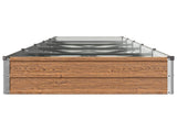Raised Garden Bed Wood Brown 400 x 80 x 24 cm cold-rolled steel 8006504