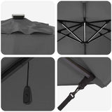 Umbrella Anthracite 352 x 251 x 265 cm Polyester and Aluminium 42003329