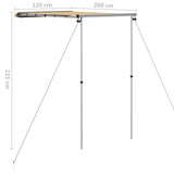 Camper & Caravan Awning 1.2x2x2.15 m Beige 148133