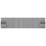 Bed Headboard with Cabinets Grey Sonoma Engineered Wood 3115770