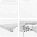Retractable Awning Manual White 400x200 cm Fabric 3329865