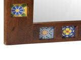 Bathroom Mirror Walnut 50 x 70 x 2.5 cm Solid Mango Wood 4018255