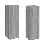 ZNTS TV Cabinets 2 pcs Grey Sonoma 30.5x30x90 cm Engineered Wood 815750