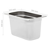 Gastronorm Containers 4 pcs GN 1/4 150 mm Stainless Steel 50903