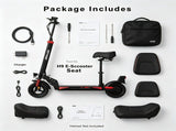 H9 Electric Scooter with Seat, 500W Peak 48V 15.6Ah, 10 Inch Vacuum Tire, Foldable Adult Commuter 21404006
