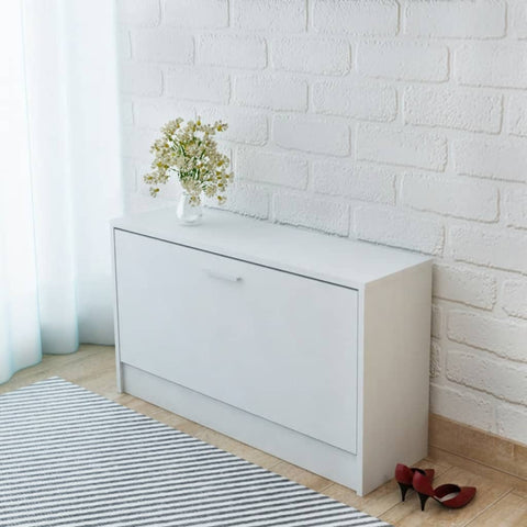 Shoe Storage Bench White 80x24x45 cm 243050