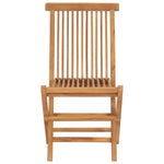 ZNTS Folding Garden Chairs 2 pcs Solid Teak Wood 315441