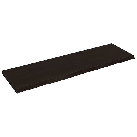 Table Top Dark Brown 200x60x cm Treated Solid Wood Oak 3156463