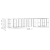 Outdoor Dog Kennel Galvanised Steel 21,78 m 3082289