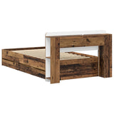 Bed Frame with Storage Old Wood 80 x 200 cm Engineered Wood 3433915