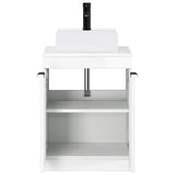 Bathroom Furniture Set High Gloss White Engineered Wood 3404244