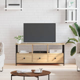TV Cabinet Sonoma Oak 102x33x45 cm Engineered Wood&Iron 831789