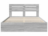 Bed Frame with Drawer Grey Sonoma 120 x 200 cm Engineer Wood 3411518