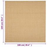 Rug Natural Sisal 100x100 cm 136310