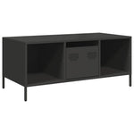 ZNTS Coffee Table Black 101.5x50x43.5 cm Cold-rolled Steel 851274