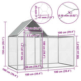 Chicken Coop 2x1x1.5 m Galvanised Steel 144553