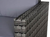 Rattan Sofa, 2 Seater Garden Furniture with Soft Padded Cushion and Armrests, Wicker Garden Loveseat T3398P314099