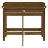 Garden Planter with Folding Tabletop Honey Brown Solid Wood Pine 825124