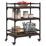 Kitchen Trolley Brown Oak 65x40x86.5 cm Engineered Wood 842400