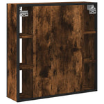 ZNTS Bathroom Mirror Cabinet Smoked Oak 60x16x60 cm Engineered Wood 842428